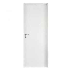 Puerta interior derecha 90 Practika MDF marco chapa construccion en seco blanco 900mm