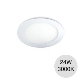 Paneles Led marco aluminio inyectado redondo p/embutir 24W 3000K Ø300mm