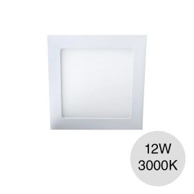 Paneles Led marco aluminio inyectado cuadrado p/embutir 12W 3000K 172mm x 172mm