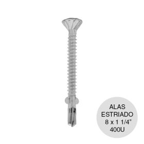 TORNILLO TEL ALAS C/E 8X1.1/4 CAJA X 400U