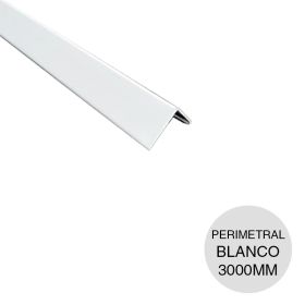 Perfil cielorraso desmontable galvanizado L perimetral blanco 22mm x 22mm x 3000mm