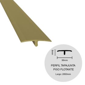PERFIL TAPAJUNTA PISO FLOTANTE ALUMINIO CHAMPAGNE 8X36X2850MM
