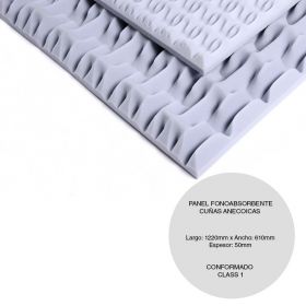 PLACA CONF CLASS 1 GRIS 1220X610X50MM CAJA X10U
